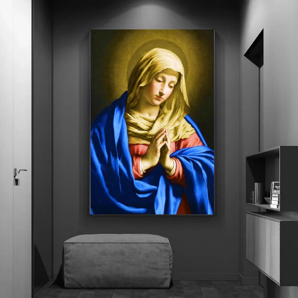 Poster Clássico da Virgem Maria – Decoração Cristã