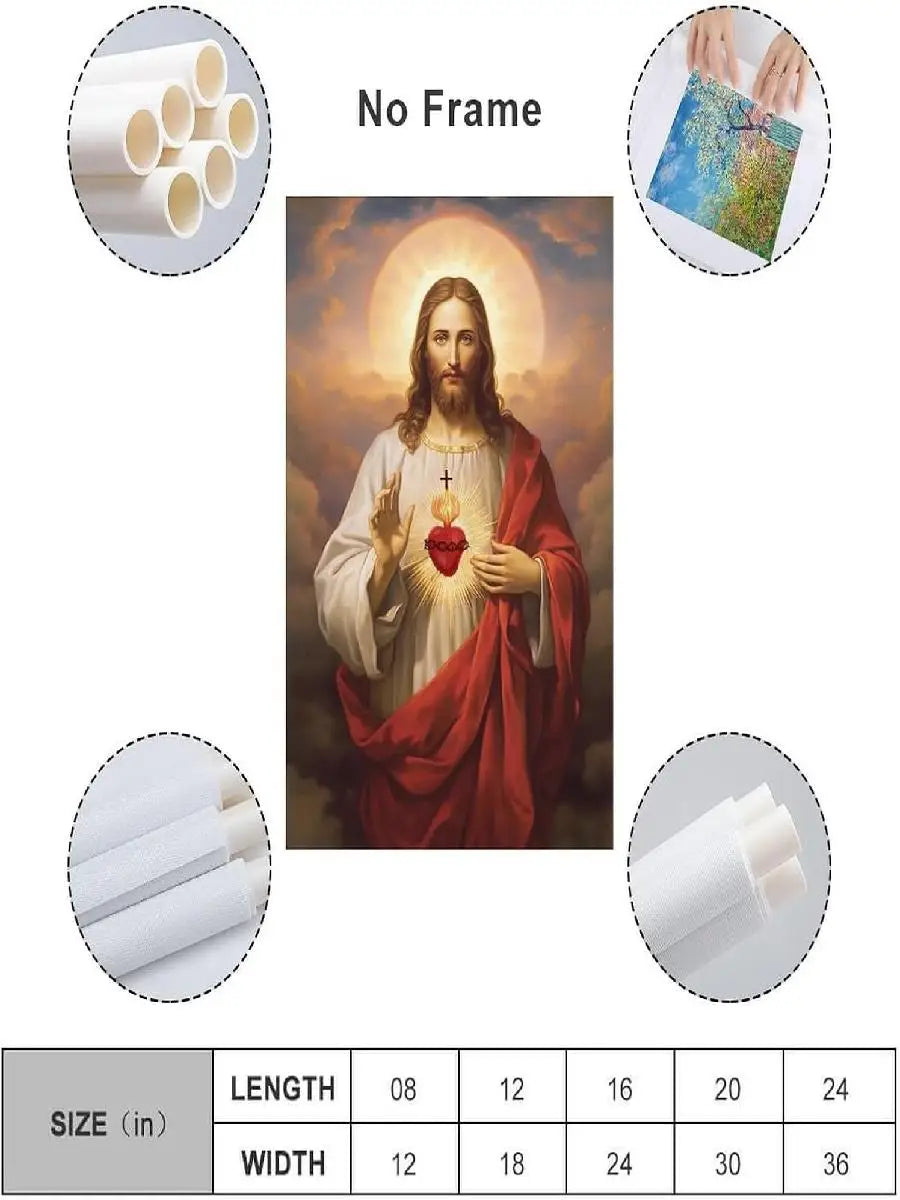 Pôster em Tela – Sagrado Coração de Jesus