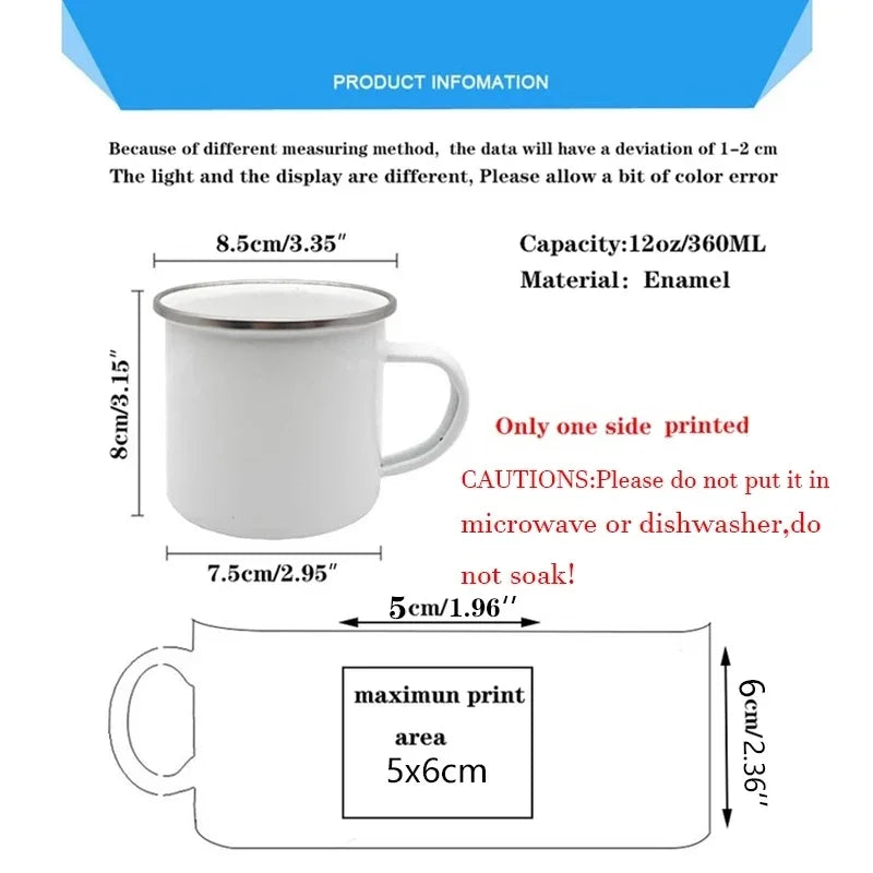 Caneca de Esmalte com Estampa de Fé Cristã