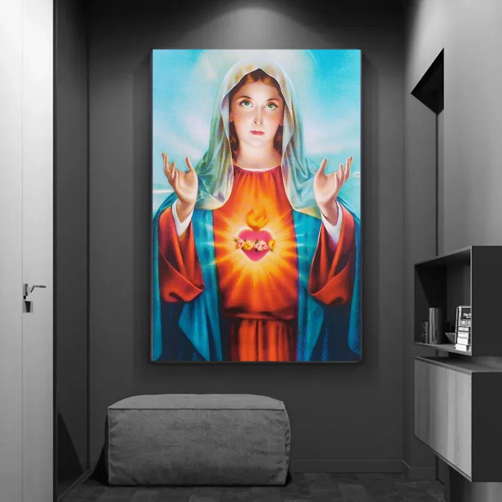 Poster Clássico da Virgem Maria – Decoração Cristã