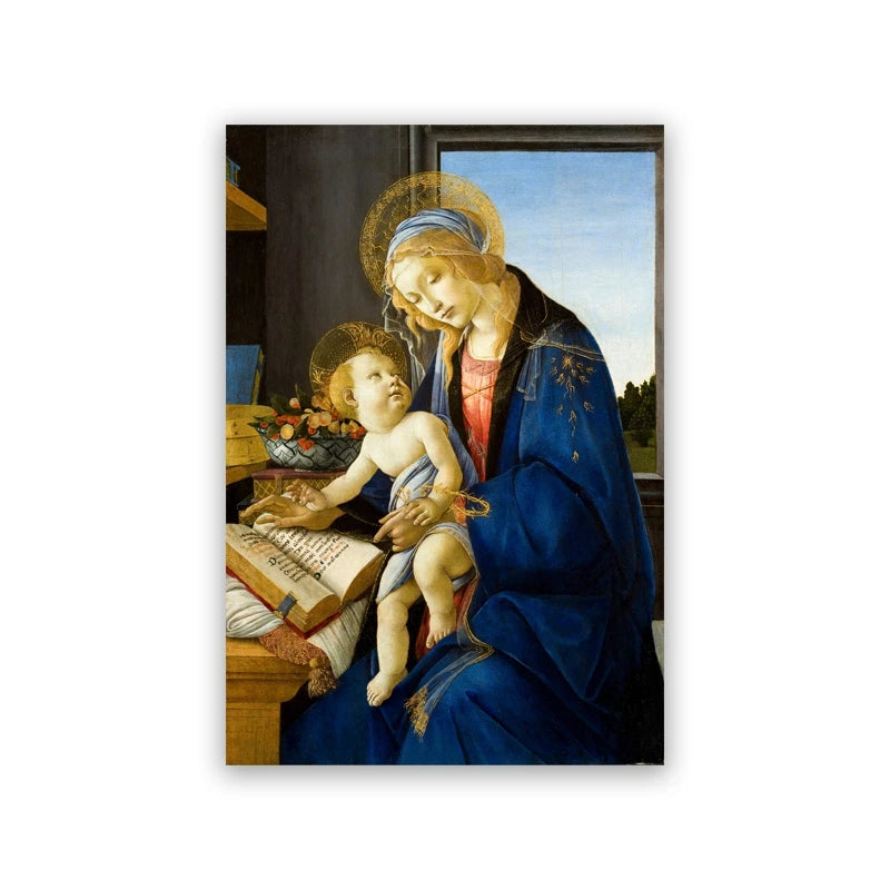 Pôster em Tela Virgem Maria – Arte Cristã Vintage