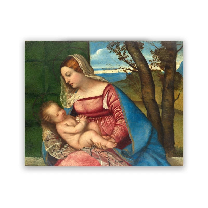 Pôster em Tela Virgem Maria – Arte Cristã Vintage