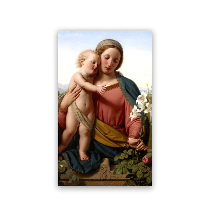 Pôster em Tela Virgem Maria – Arte Cristã Vintage